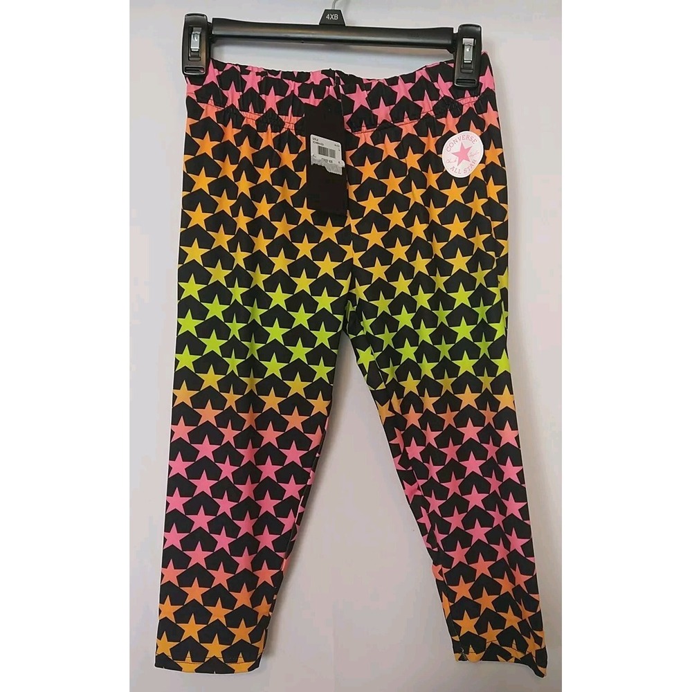 Converse Colorful Stars Girls Capri Leggings Size Large